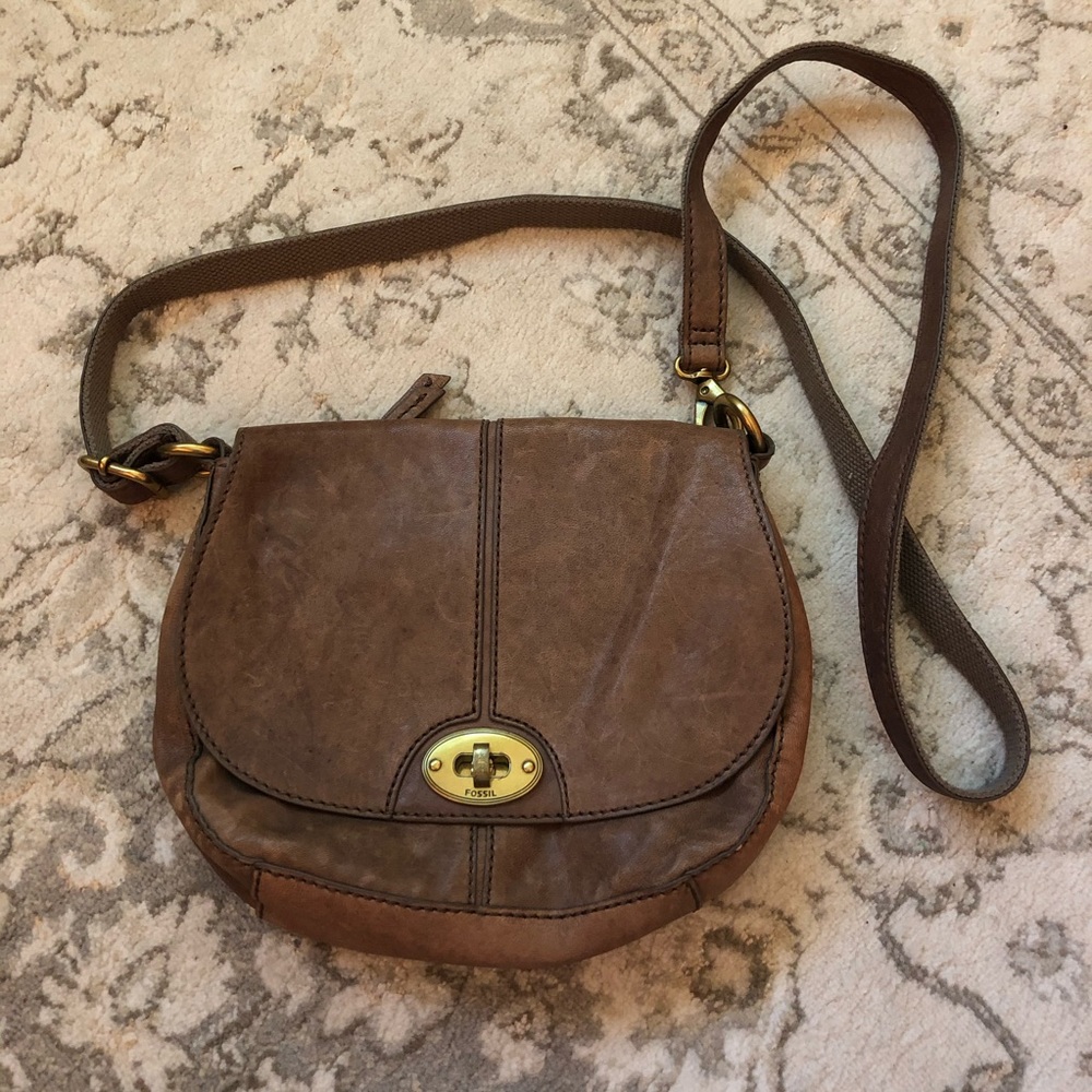 Brown Leather Crossbody Bag